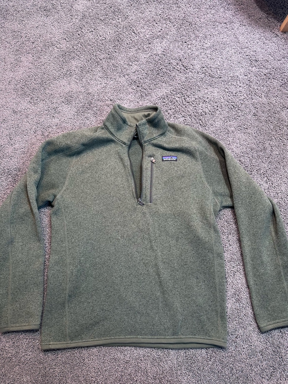 Patagonia Men’s Better Sweater Quarter-Zip Fleece Green